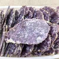 Tranche de Phosphosiderite Naturelle Polie Violette, Pierre Brute, Plaque Minérale, Spécimen Cristallin, Grappe de Cristaux de Guérison, Décoration Maison/Bureau/Feng Shui, Cadeau