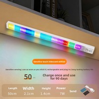 Lampe d'ambiance magnétique à détecteur de mouvement, style minimaliste moderne, multicolore, RVB, dégradé sept couleurs, lumière froide, pour armoire, transfrontalière