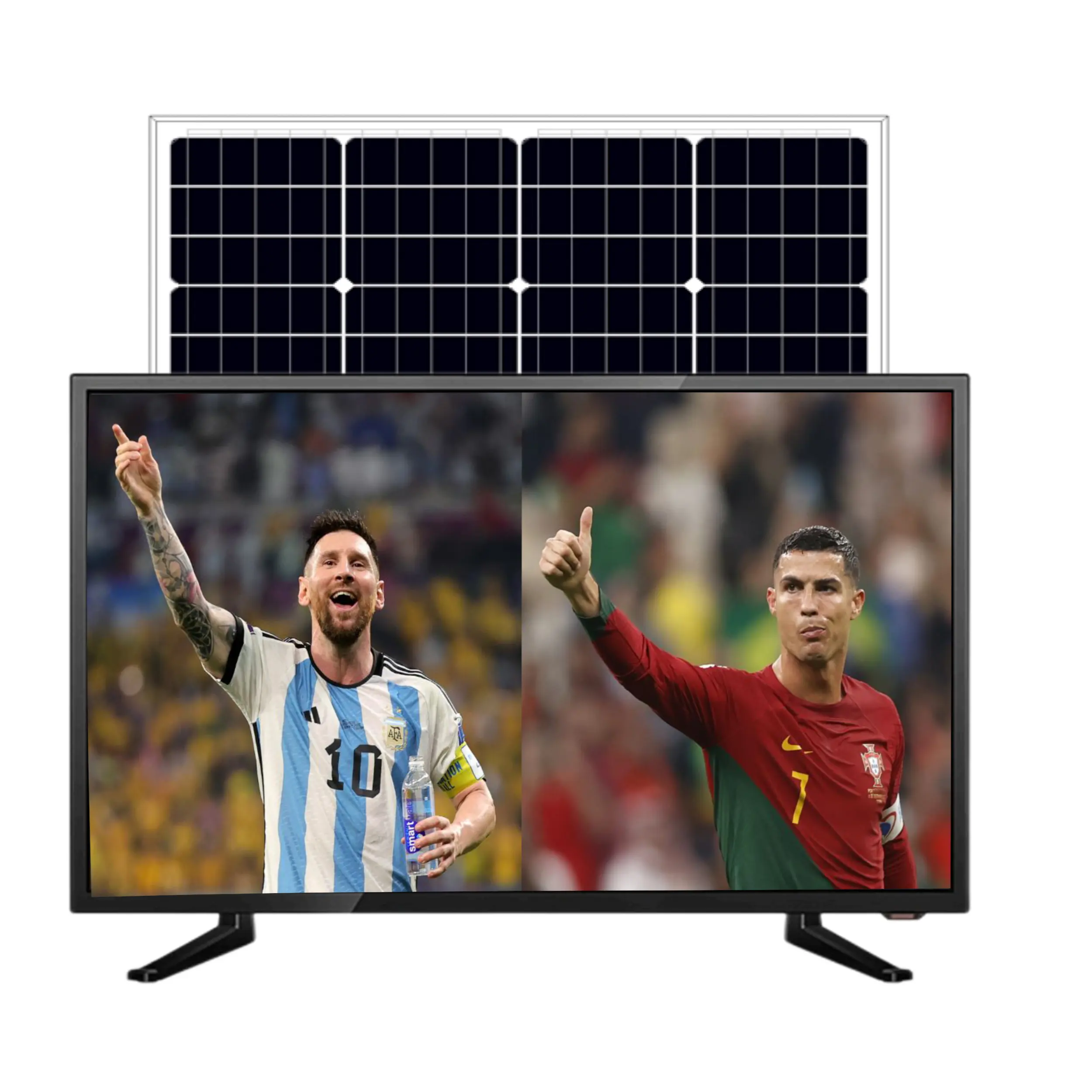 Télévision solaire Offre Spéciale 12v dc 24 32 40 43 pouces led tv Smart TV pour système solaire ou connecter directement la batterie à utiliser