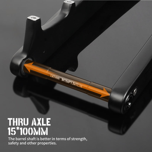 Fourche de vélo <span class=keywords><strong>VTT</strong></span> en fibre de carbone TOSEEK personnalisable de haute qualité 27.5/29 pouces, <span class=keywords><strong>axe</strong></span> <span class=keywords><strong>traversant</strong></span> intégré 15x110mm Boost, ultra-légère - Product Image 3