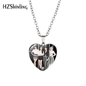 Personnalisé coréen idole groupe coeur <span class=keywords><strong>jennie</strong></span> <span class=keywords><strong>rose</strong></span> lisa coeur pendentif célèbre chanteuse collier ras du cou pour fille - Product Image 2