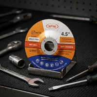 Disque de coupe abrasif professionnel WGW T42-115x3.0x22.23mm pour le travail des métaux et de l'acier inoxydable, pour utilisation avec une meuleuse d'angle