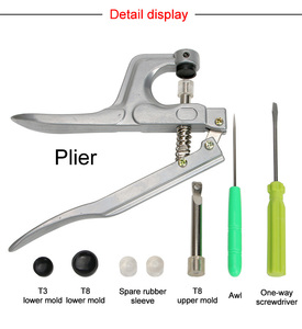 T5/T8 <span class=keywords><strong>Pince</strong></span> à <span class=keywords><strong>pression</strong></span> manuelle à quatre boucles Bouton en résine plastique coloré Outils d'installation manuelle <span class=keywords><strong>pour</strong></span> bricolage - Product Image 4