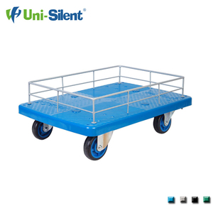 Uni-silent 150kgs Nhựa <span class=keywords><strong>Dolly</strong></span> Di Chuyển <span class=keywords><strong>Dolly</strong></span> Nền Tảng Xe Đẩy Dolley Với <span class=keywords><strong>Guardrail</strong></span> PLA150P-DL-HL - Product Image 4