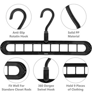 Hot Sale Cheap Everyday Home Use Lightweight Space Saving <strong>Multi</strong> Function Non-Slip Plastic Clothes <strong>Hangers</strong> for Clothes Plastic - Product Image 4
