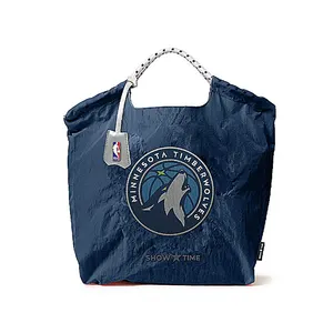 Custom Recycled Extra Large Nylon Lightweight Ball Chain Fan Benefits Embroidered ECO Shoulder Bag Large Shopping Bags For Gifts