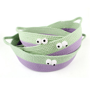 Cama de Lujo para Mascotas, Tejida a Mano con Cuerda de Algodón, Resistente, para Todas las Estaciones, Color Verde - Product Image 4