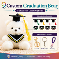 Ours en peluche pour cérémonie de remise des diplômes, cadeau de fête de remise des diplômes, souvenir, jouet en peluche, mascotte, poupée, cadeau commémoratif