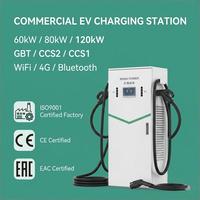 Station de recharge pour véhicules électriques DC 120 kW avec double connecteur, partage dynamique de puissance, point de recharge public pour périmètre de service expressway