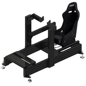 Simulateur profil aluminium volant personnalisé Cockpit simulateur de jeu de conduite superbe Cockpit avec vraie chaise course - Product Image 2