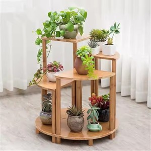 Soporte Modular para Plantas de Bambú, 30x30x60 cm, Estante de Esquina Multicapa, Exhibidor de Plantas para Interiores y Exteriores, Color Natural - Product Image 1