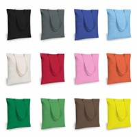 Sacs fourre-tout personnalisés de taille moyenne, réutilisables, en toile, avec poignée supérieure, pour usage quotidien, options de couleurs unies