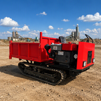Mini-dumper diesel 2 tonnes sur chenilles, mini-transporteur pour travaux agricoles boueux avec certification CE