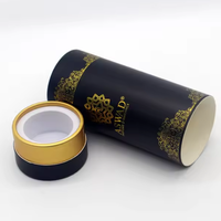 Boîte de bouteille cosmétique de rouleau de parfum noir de luxe personnalisé boîtes de papier d'emballage emballage pour le parfum