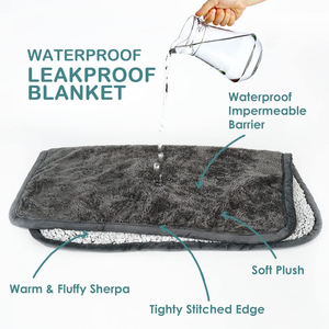 Grande peluche Sherpa in pile cassa Pad Mat impermeabile gatto cucciolo cane copriletto coperta per animali domestici - Product Image 2