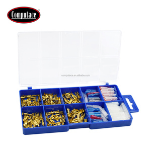ชุดอุปกรณ์เชื่อมต่อสายไฟแบบ Crimp Barrel Connector 260 ชิ้น ชุบทอง ไม่หุ้มฉนวน สำหรับซ่อมสายไฟรถยนต์ - Product Image 1