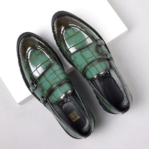 Mocassins Rétro pour Hommes en Cuir Véritable Blanc avec Semelle Épaisse en Caoutchouc – Confortables et Idéals pour l'Été, les Mariages, le Bureau et la Carrière - Product Image 1