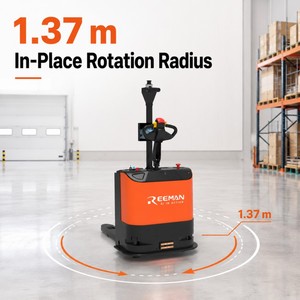 รถยกพาเลท Reeman New 1.5 ตัน แบบปรับระดับได้ พร้อมที่ยืนขับ สำหรับร้านอาหาร รับประกัน 1 ปี - Product Image 3
