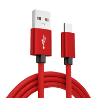 Câble USB2.0 2A 3A USB A vers USB C 1m en nylon tressé, câble de charge rapide et de transfert de données, chargeurs pour téléphones portables Android