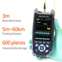 Mini reflectómetro de fibra óptica OTDR, 9 funciones, conector SC/UPC, probador Ethernet RJ45, Cable óptico de mapa de eventos 3G VFL OLS OPM