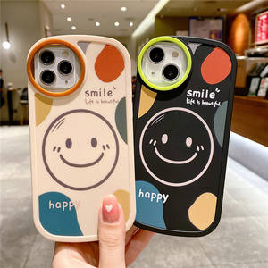 Ins Mode Sourire Visage Téléphone étui pour <span class=keywords><strong>iphone</strong></span> 15 14 11 <span class=keywords><strong>12</strong></span> 13 <span class=keywords><strong>Mini</strong></span> étui Pro X XS Max XR 7 8 Plus SE Housse En Silicone Souple - Product Image 2