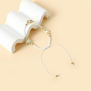 Starfish <b>Anklet</b> White Seed <b>Beads</b> Adjustable Women's Beach Jewelry Foot Ornaments Vintage Style - Product Image 4