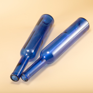 Botellas de vino de vidrio <span class=keywords><strong>azul</strong></span> transparente y transparente de 380Ml vacías para licor de whisky y <span class=keywords><strong>tequila</strong></span> con etiqueta - Product Image 3