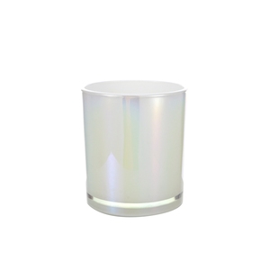 Pot à bougie en verre vide de luxe personnalisé, 10 oz 13 oz, coloré, avec couvercle, effet halo, dégradé de peinture pulvérisée, pour Noël, résistant à la chaleur - Product Image 1