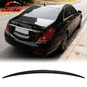 เหมาะสำหรับ Mercedes-Benz W222 S-Class Sedan ปี 2014-2020 สปอยเลอร์หลังทรง AMG ลายคาร์บอนไฟเบอร์ - Product Image 1