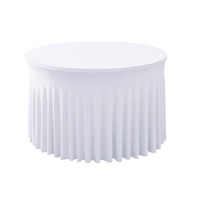 Nappe extensible moderne exclusive en spandex avec jupe de table style cocktail