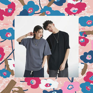 T-shirt à manches courtes pour homme A2538, style jeune estival, imprimé par transfert thermique sur le devant, 250 grammes, tricoté, écologique, 100% coton - Product Image 3