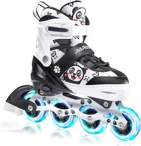 Chất Lượng Cao Thiết Kế Đẹp Giày Trượt Nội Tuyến Nhấp Nháy Con Lăn Giày Trượt Băng 4 PU Bánh Xe Cho Trẻ Em - Product Image 5