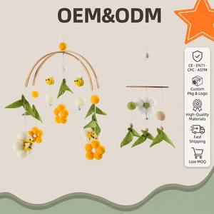 <span class=keywords><strong>Mobile</strong></span> musical <span class=keywords><strong>pour</strong></span> berceau en feutre, vente en gros, avec jouets suspendus mignons, motif abeille et fleur, style bohème, décoration de chambre d'enfant, jouet apaisant - Product Image 1