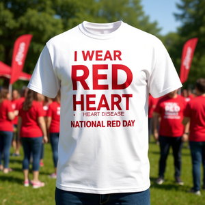 T-shirt « Je porte du rouge pour lutter contre les maladies cardiaques » T-shirt de la Journée nationale du rouge - Product Image 3