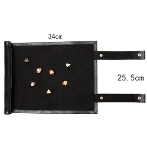 Plateau à dés en cuir PU grande capacité - Tapis à dés enroulable et support pour jeux de dés polyédriques, surface de jeu souple pour D&D et jeux de rôle de table - Product Image 6