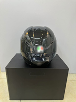 Nouveau casque de moto intégral noir brillant en matériau FRP, taille 52-61 mm, ajustement universel, utilisation quatre saisons, pour hommes et femmes, usage urbain