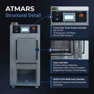 ATMARS HAST Aging for Machine SUS316 Chambre interne Précision 1% Protection IP66 9 Protections de sécurité Écran tactile 7 pouces 1000H - Product Image 5