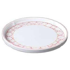 Plato Redondo de Melamina con Diseño Rojo para Uso en Hoteles y Restaurantes, Plato Plano Resistente para Salteados y Platos Calientes - Product Image 5