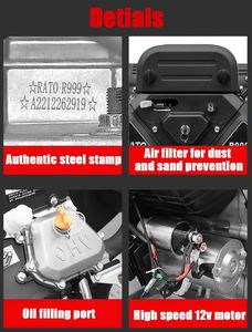เครื่องยนต์เบนซิน Rato R999D สตาร์ทไฟฟ้า ระบายความร้อนด้วยอากาศ แบบ V-twin 2v90 ความจุ 999 ซีซี สำหรับเครื่องจักรกลวิศวกรรม - Product Image 3