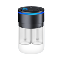 Nouveau diffuseur de voiture intelligent moderne à double pulvérisation, sans eau, double buse, machine à parfum aromatique, batterie rechargeable, portable, pour véhicule