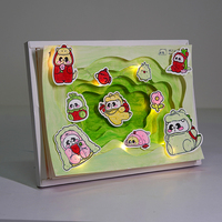 Kit de peinture en papier 3D en couches pour enfants, produit personnalisé 2025, nouveau produit, bricolage, peinture pour enfants, illuminez votre propre panda, pour les enfants de plus de 6 ans