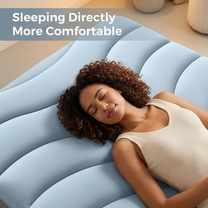 Protège-matelas rafraîchissant OEM pour usine, matelassé et respirant, idéal pour les personnes ayant chaud la nuit, avec poches profondes de 8 à 21 pouces - Product Image 3
