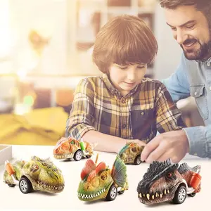 ホット販売6 PCSプルバック恐竜おもちゃプルバック車子供おもちゃ車車おもちゃ