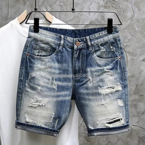 Pantaloncini di Jeans da Uomo Taglie Forti Stile Streetwear Vintage Estivi <span class=keywords><strong>Hip</strong></span> <span class=keywords><strong>Hop</strong></span> <span class=keywords><strong>Abbigliamento</strong></span> Casual Vendita all'Ingrosso - Product Image 6