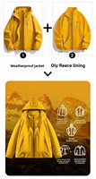 Veste softshell 3-en-1 avec doublure polaire 400g amovible, unisexe, chaude pour l'hiver, idéale pour les activités de plein air