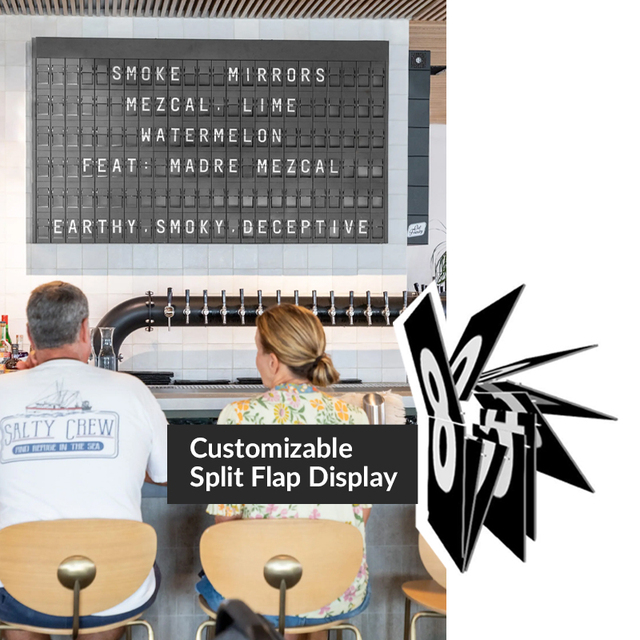 Large Format Split Flap Display for Industrial Transit and Commercial Signage Needs