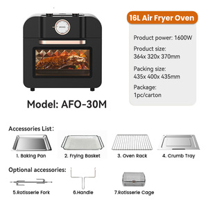 Four à friture sans huile mécanique 16L avec AMZ Prime, le meilleur four de comptoir pour la cuisson, 8 préréglages, pour griller, rôtir, faire des pizzas, des biscuits, CE GS - Product Image 1