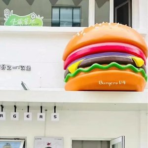 Statua Gigante di Hamburger in Resina 3D, Decorazione a Tema Alimentare per Ristoranti/Strade/Parco Divertimenti - Product Image 6