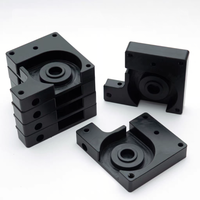 Pièces en nylon noir usinées CNC sur mesure, finition mate, pour machine de moulage par injection, ventilateur de convoyage, broyeur, pompe à eau, université