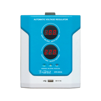 Régulateur de tension automatique monophasé de bureau avec relais stabilisateur et port USB 5V personnalisable pour lampes domestiques